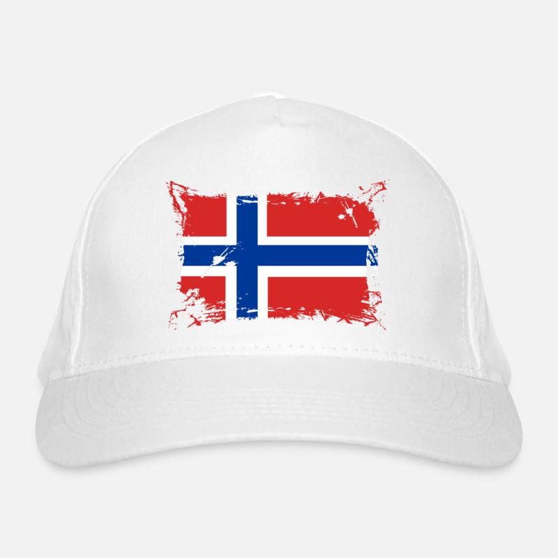 Flagge Norwegen / Norway Bio-Baseballkappe