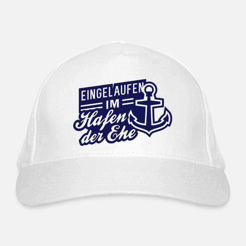 Hafen der Ehe (Anker) Bio-Baseballkappe