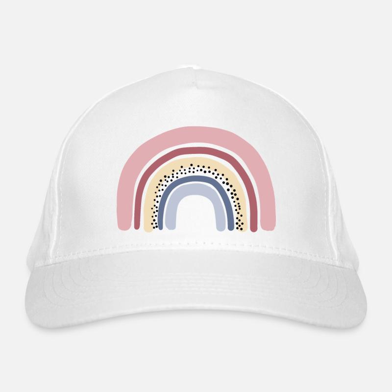 Pastel arc-en-ciel - Casquette classique bio - blanc
