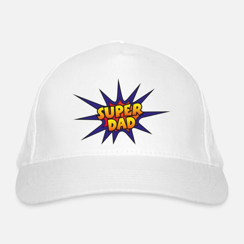 Superdad - Logo de bande dessinée pour les pères héros Casquette classique bio