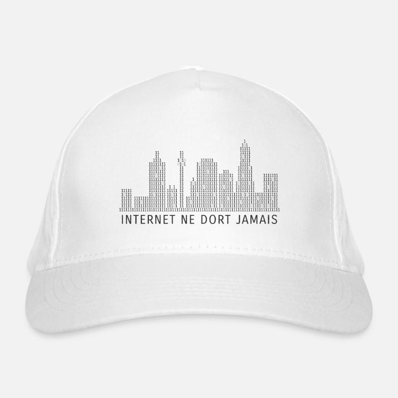 Internet ne dort jamais [aff.] Casquette classique bio