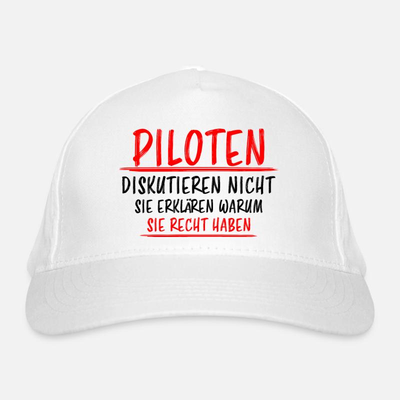 Pilot Lustiger Spruch Flugplatz Flugsport Geschenk Bio-Baseballkappe