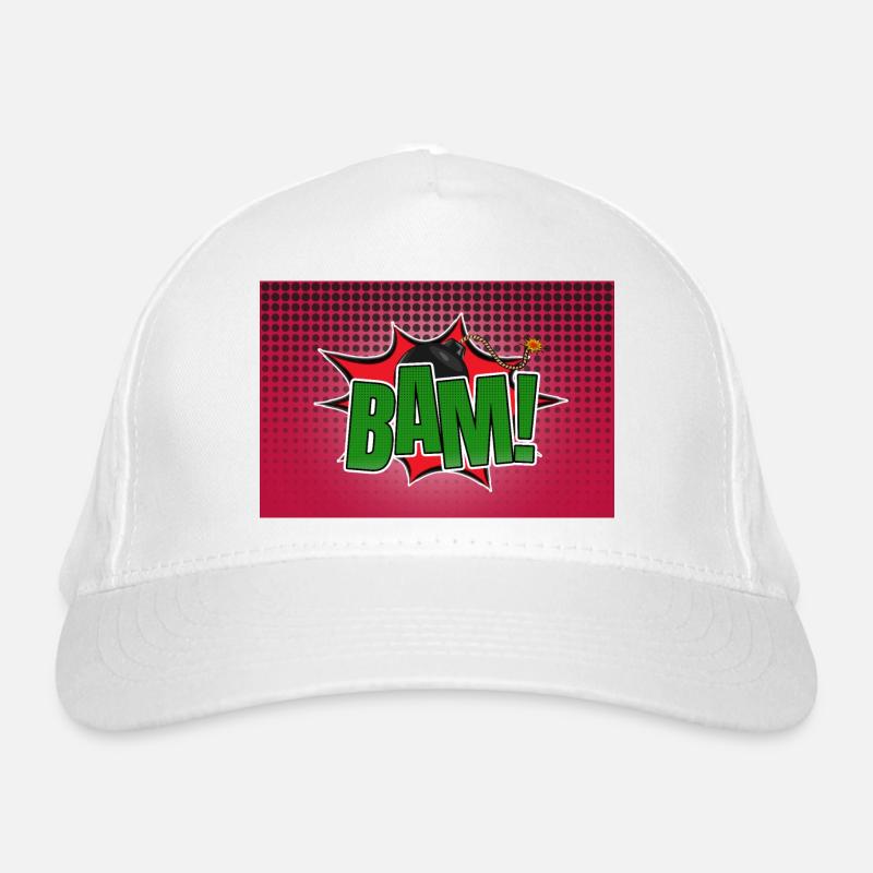 Bam! Lettrage graffiti de style bande dessinée Casquette classique bio