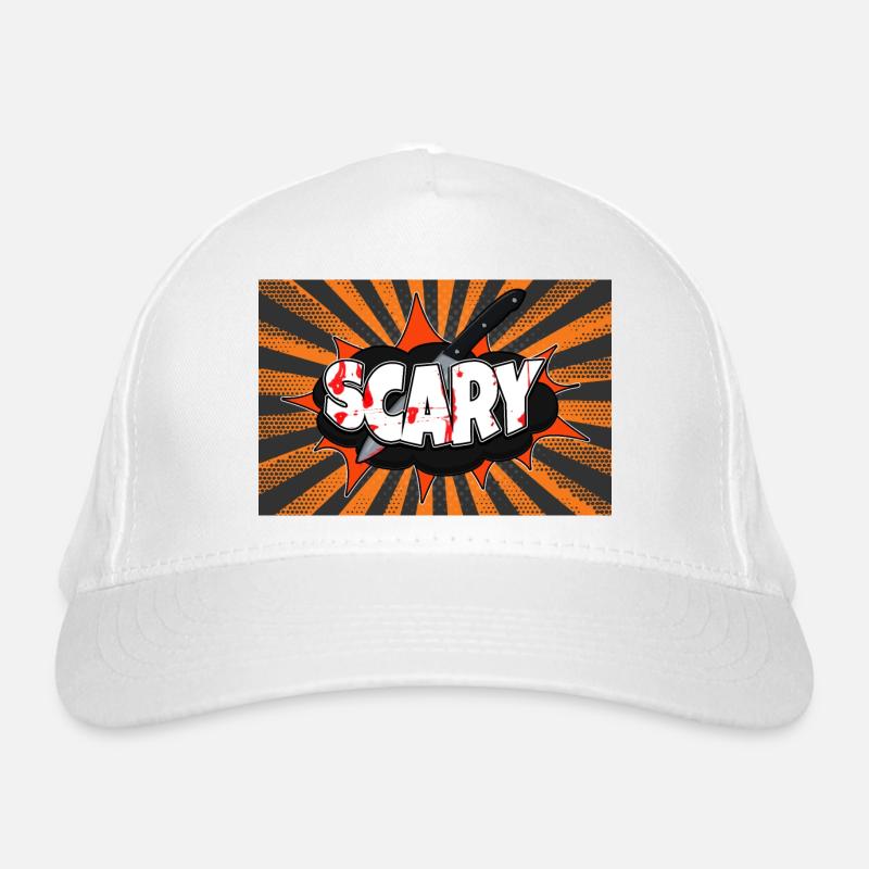 Graffiti effrayant de style bande dessinée d’Halloween Casquette classique bio