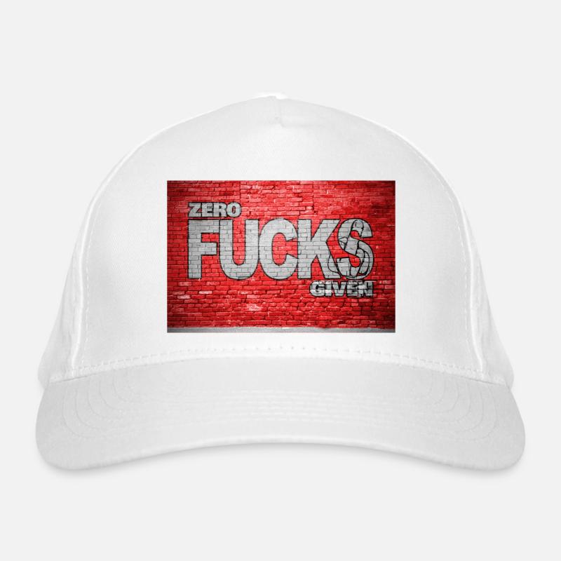 Zero Fucks Given Ziegelsteinmauer Graffiti Bio-Baseballkappe