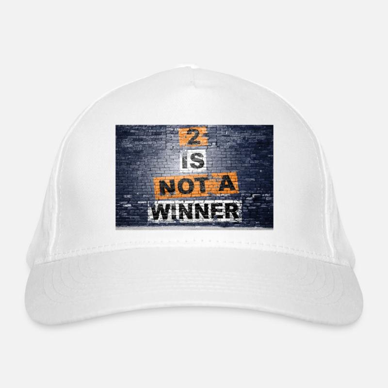 2 is not a winner saying lettering Graffiti Organic Baseball Cap