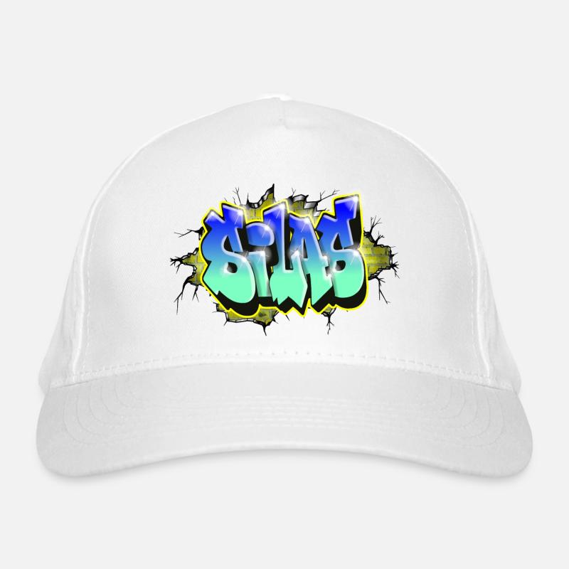 Graffiti SILAS Rubbelgeschenk GEBURTSTAG GEBURT Bio-Baseballkappe