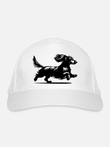 Dackel - Bio-Baseballkappe - Weiß