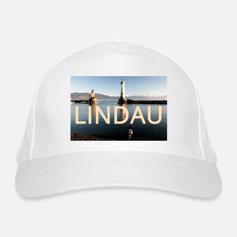 Lindau, Colombe, Ensoleillé, Février, Eau, Alpes - Casquette classique bio - blanc