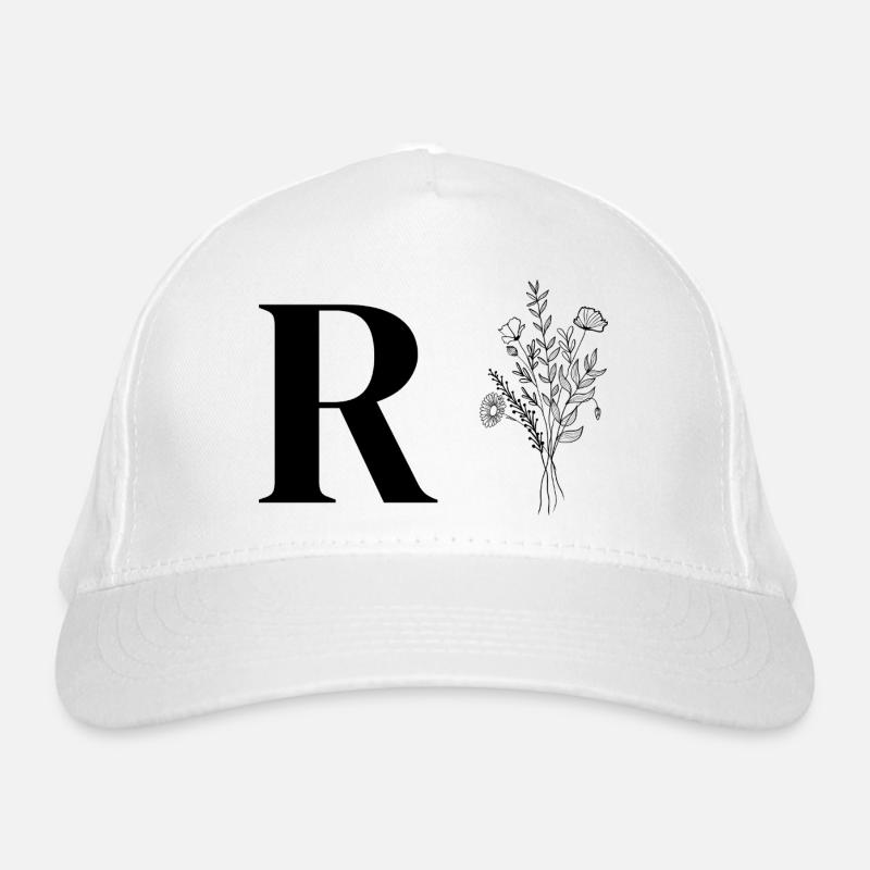 Lette R fleurs minimalistes Casquette classique bio