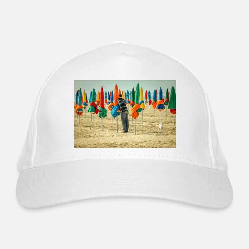 on the beach Organic Baseball Cap
