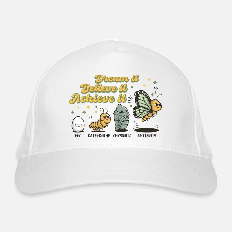 Chenille Papillon Ecole Evolution Cadeau Casquette classique bio