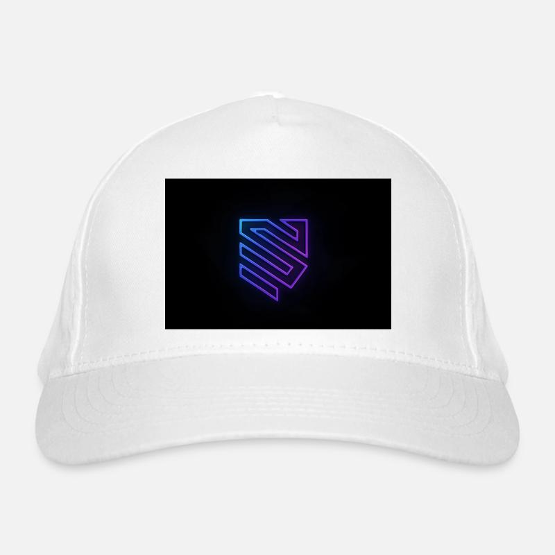 Neon Geometrie Logo Gradient - Bio-Baseballkappe - Weiß