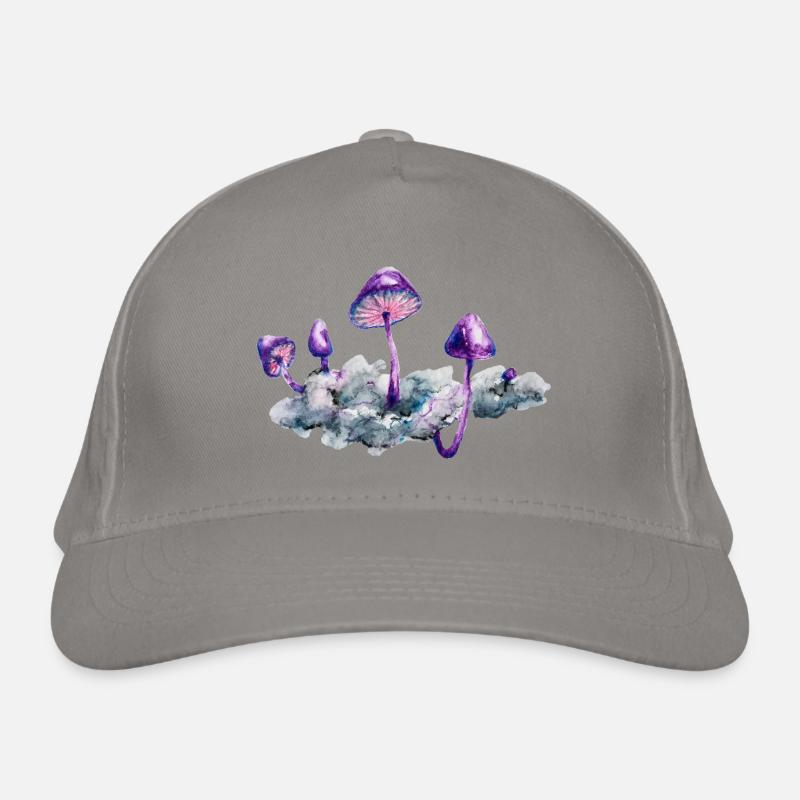 Purple mushroom cloud Organic Baseball Cap