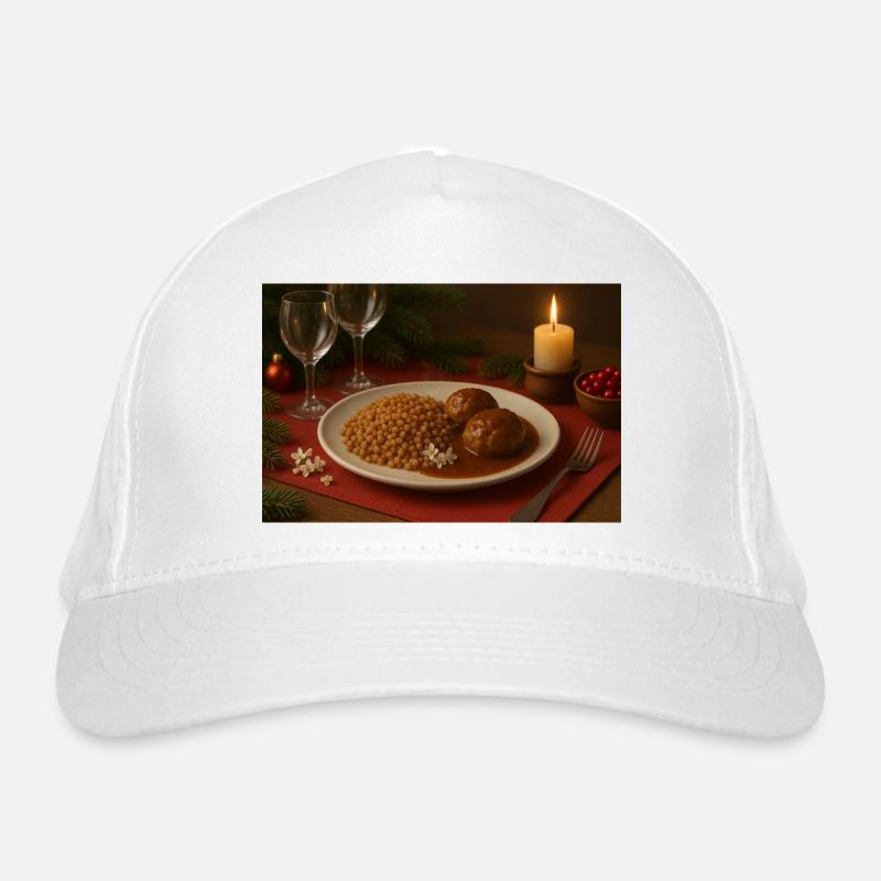 Festlicher Buchweizen-Fleischbällchen Teller Bio-Baseballkappe