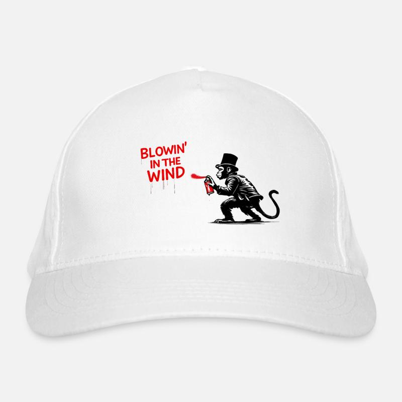 Graffiti de singe aux éclaboussures de vent Casquette classique bio