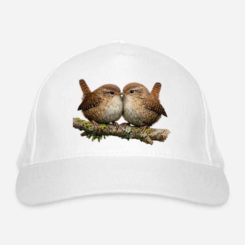 Wrens on Stem Organic Baseball Cap