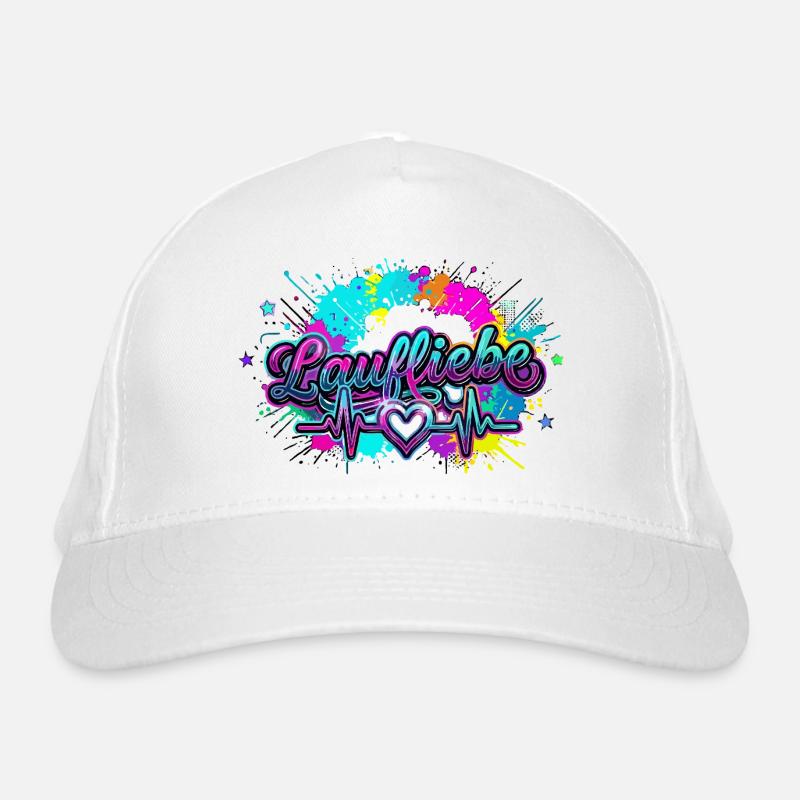 Lauf Liebe Herzschlag Farbexplosion Bio-Baseballkappe