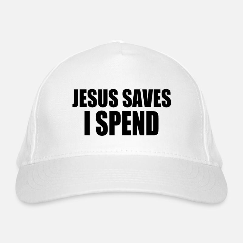 Jesus saves i spend Bio-Baseballkappe
