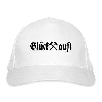 Bergbau - Glück auf - Schacht - Kohlegrube - Bio-Baseballkappe - Weiß - Vorne