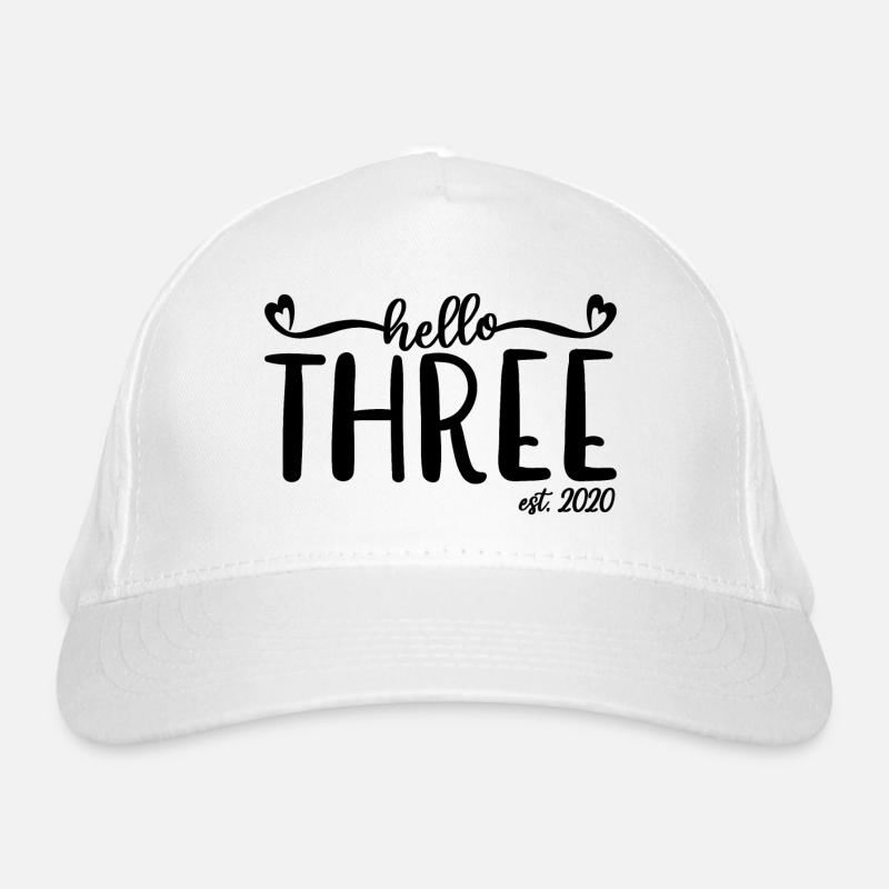 3. Geburtstag Kinder Mädchen 3 Hallo Drei Est. 2020 Bio-Baseballkappe