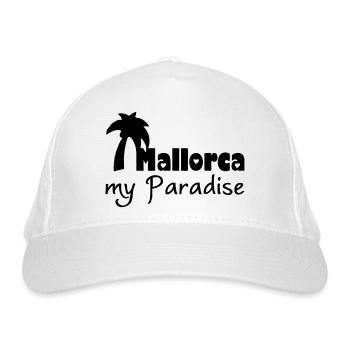 Mallorca Paradise Spanien Urlaub Geschenk - Bio-Baseballkappe - Weiß - Vorne