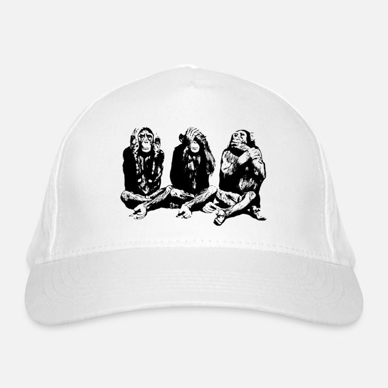 3_weise_affen Organic Baseball Cap
