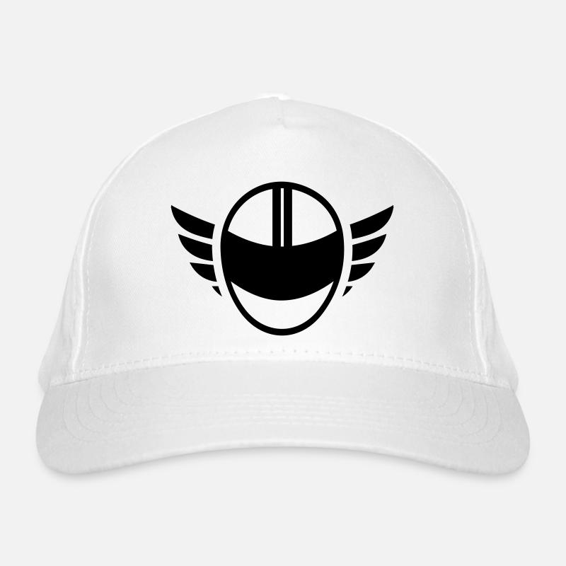 Motorcycle helmet with wings - Organic Baseball Cap - white