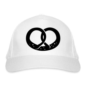Brezel, Brezn, - Bio-Baseballkappe - Weiß - Vorne