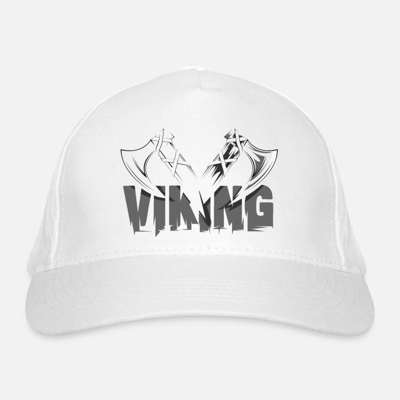 viking vikings symbol axt Wikinger axe Logo Bio-Baseballkappe