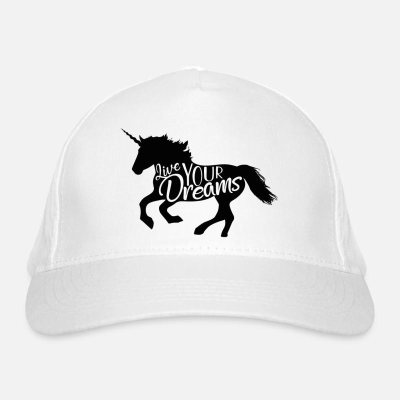 Unicorn - Bio-Baseballkappe - Weiß