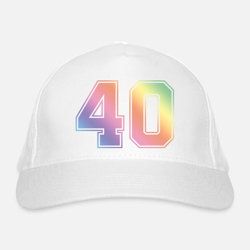 40 Numéro Coloré Casquette classique bio