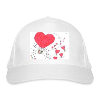 Haut les coeurs! - Organic Baseball Cap - white - Front