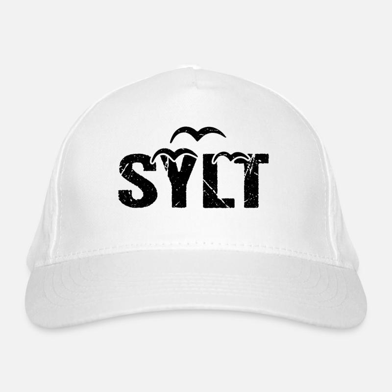 Sylt Insel Möwen - Bio-Baseballkappe - Weiß