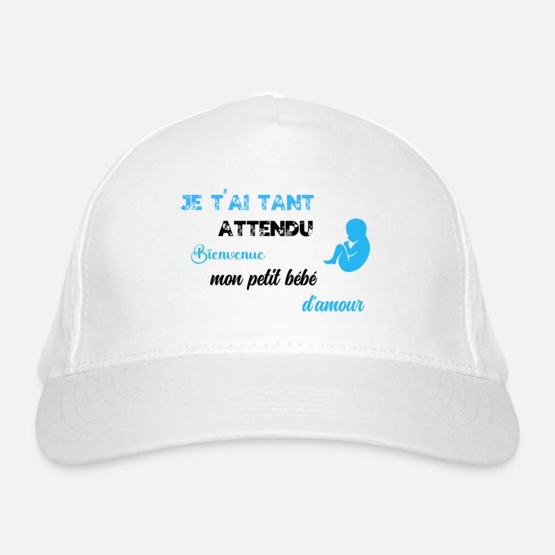 Je t ai tant attendu GARCON BLU BLK Casquette classique bio