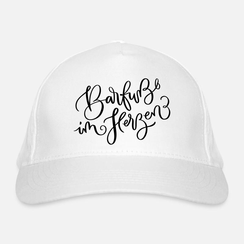 Barfuß im Herzen Bio-Baseballkappe