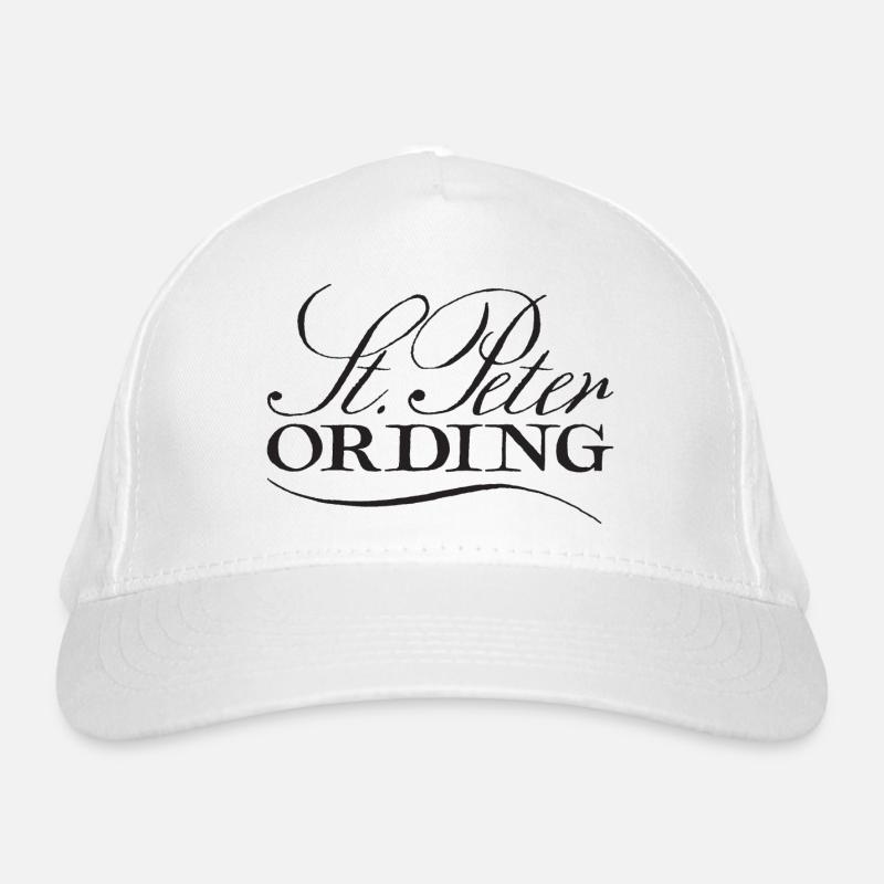 Sankt Peter Ording Schriftzug schwarz Bio-Baseballkappe