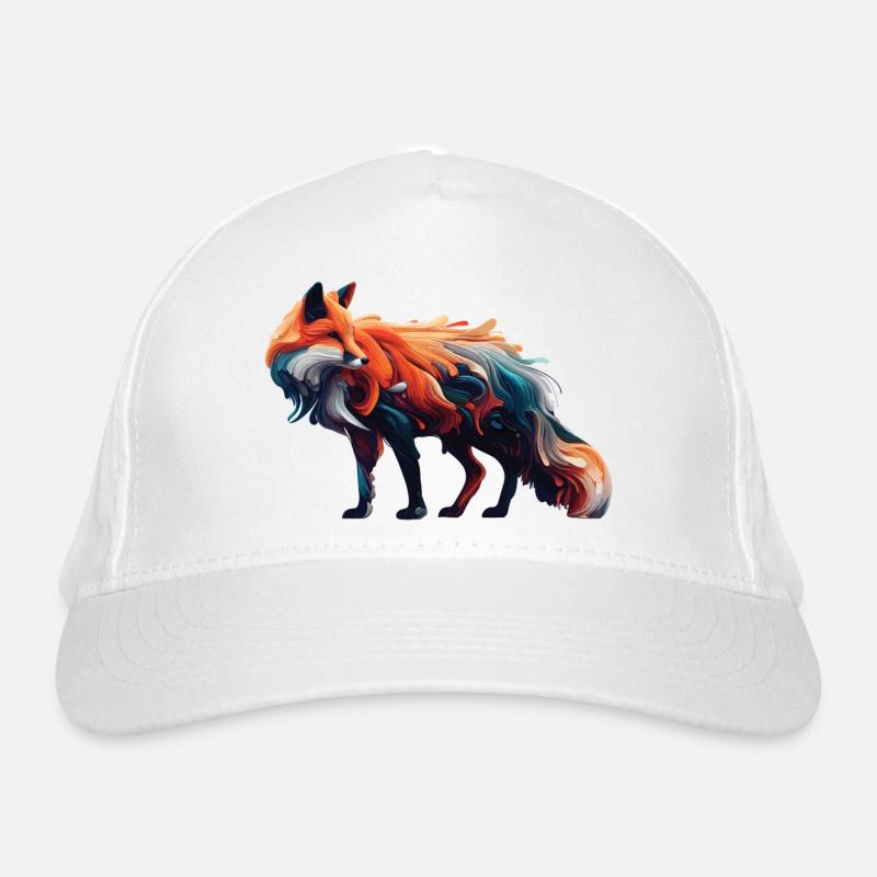 Colorful Abstract Fox Organic Baseball Cap