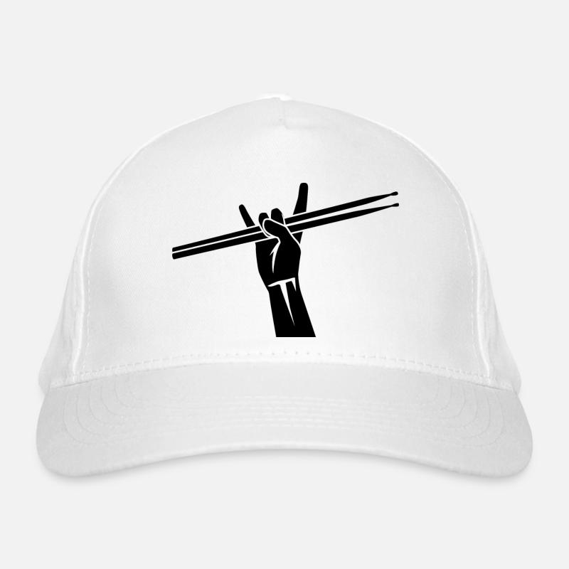 Drummer hand sketch Organic Baseball Cap