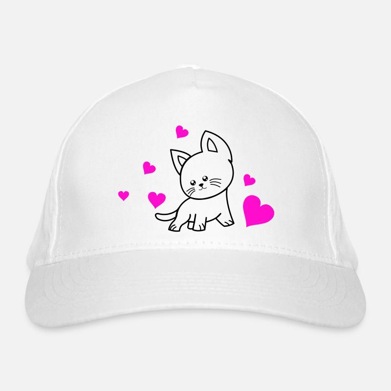 Cat Love 01 Organic Baseball Cap