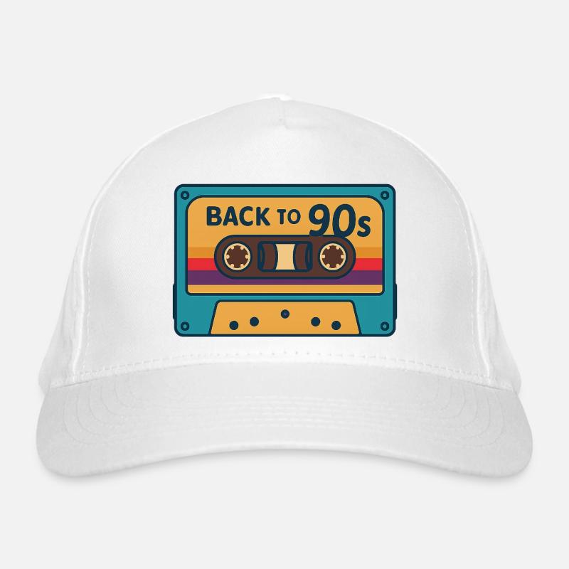 Conception de cassette rétro des années 90 Casquette classique bio