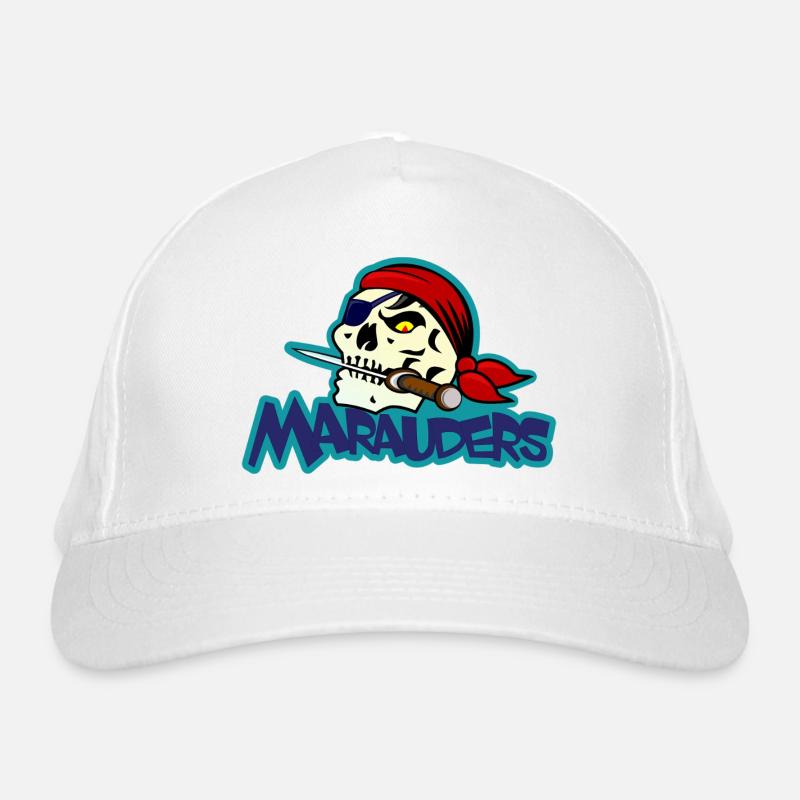 Piratenschädel-Marodeure Bio-Baseballkappe