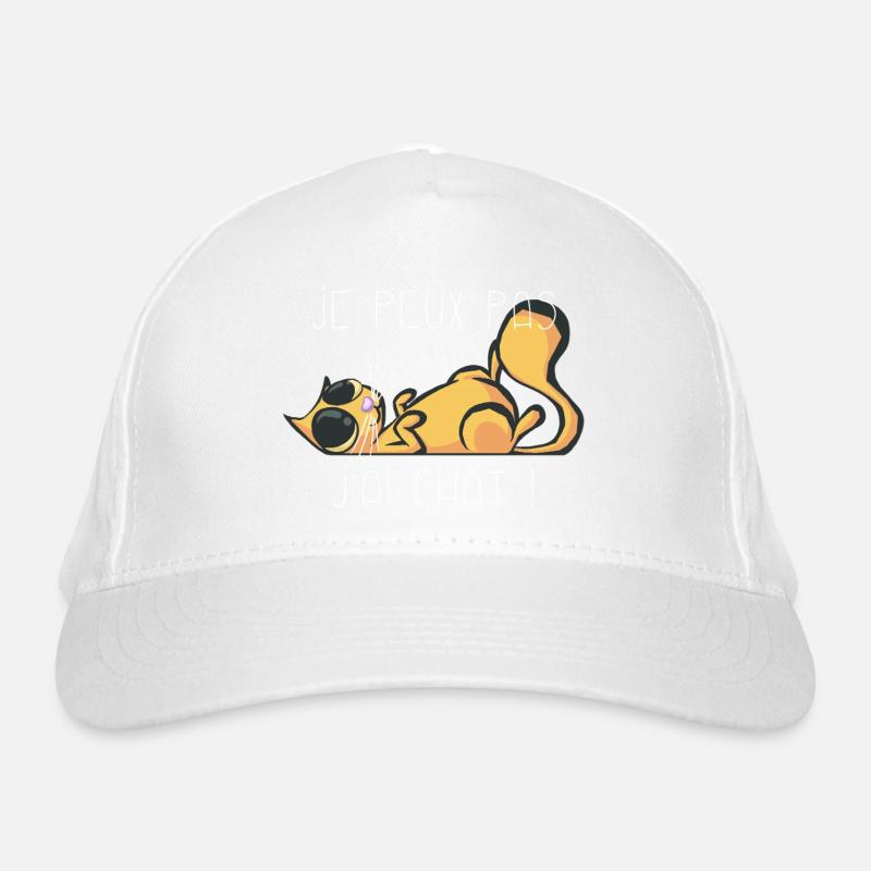 Je peux pas j'ai chat roux Casquette classique bio