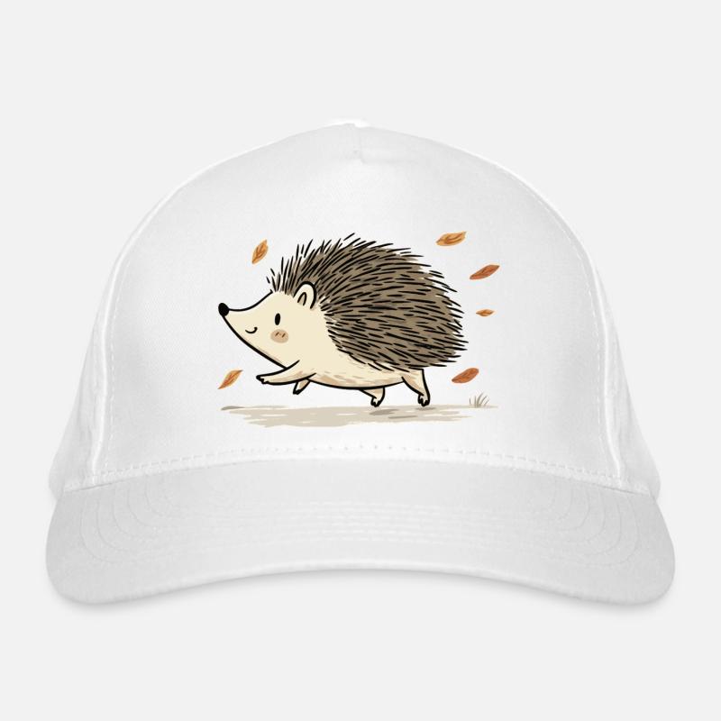 putziges Igelkind - Bio-Baseballkappe - Weiß