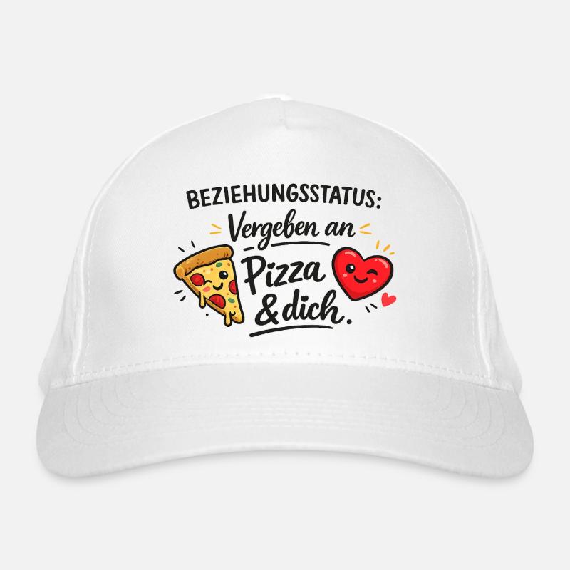 Relationship Status: Awarded to Pizza & You - Organic Baseball Cap - white
