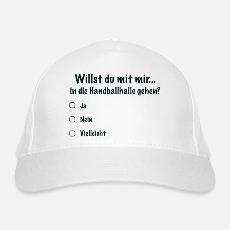 Handballdate Spruch Einladung (Schwarz) Bio-Baseballkappe