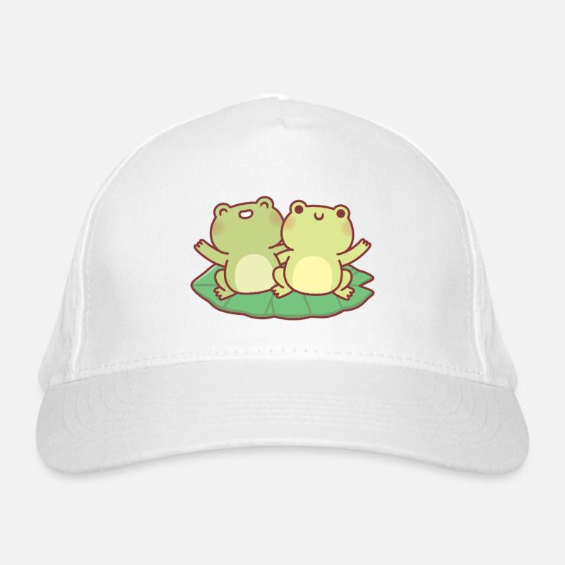 Cute Frogs On Lily Pad Besties Organic Baseball Cap