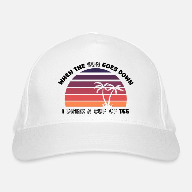 T-shirt rétro Sunset Palm Trees - Design Casquette classique bio
