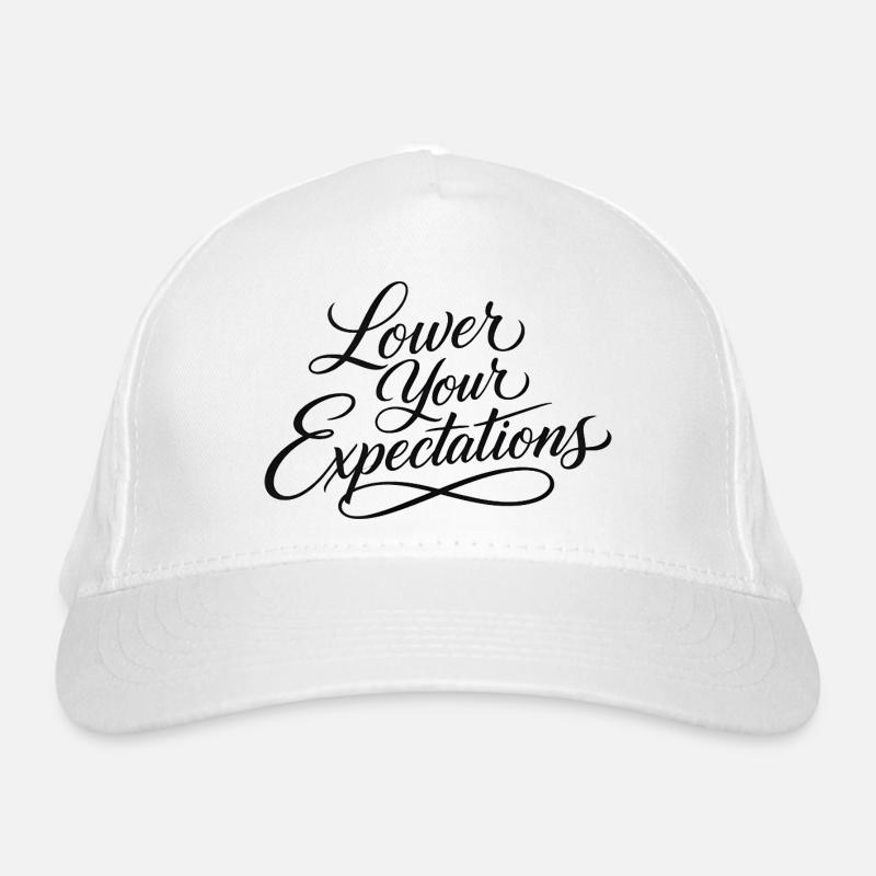 Sarcasm – Lower Your Expectations – Funny Woman Organic Baseball Cap