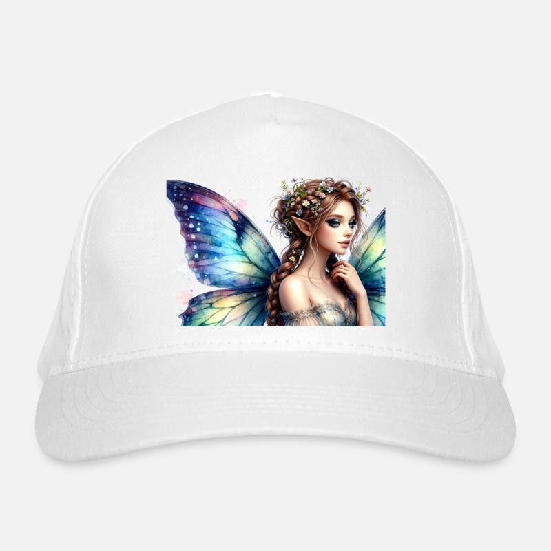 Irisierende Feenkrone Bio-Baseballkappe
